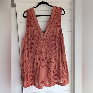 Intimately Free People Pink And Red Long Top / Short Dress / Smock